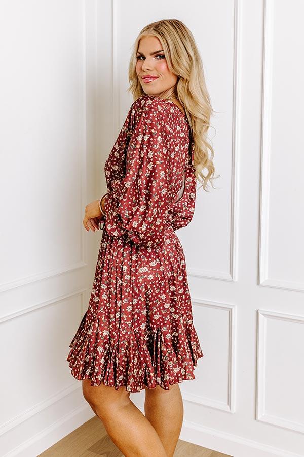 Impressions Simply Carried Away Floral Mini Dress Curves