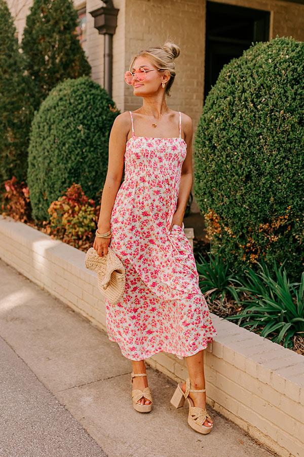 impressions Smiles and Sunshine Floral Maxi in Ivory