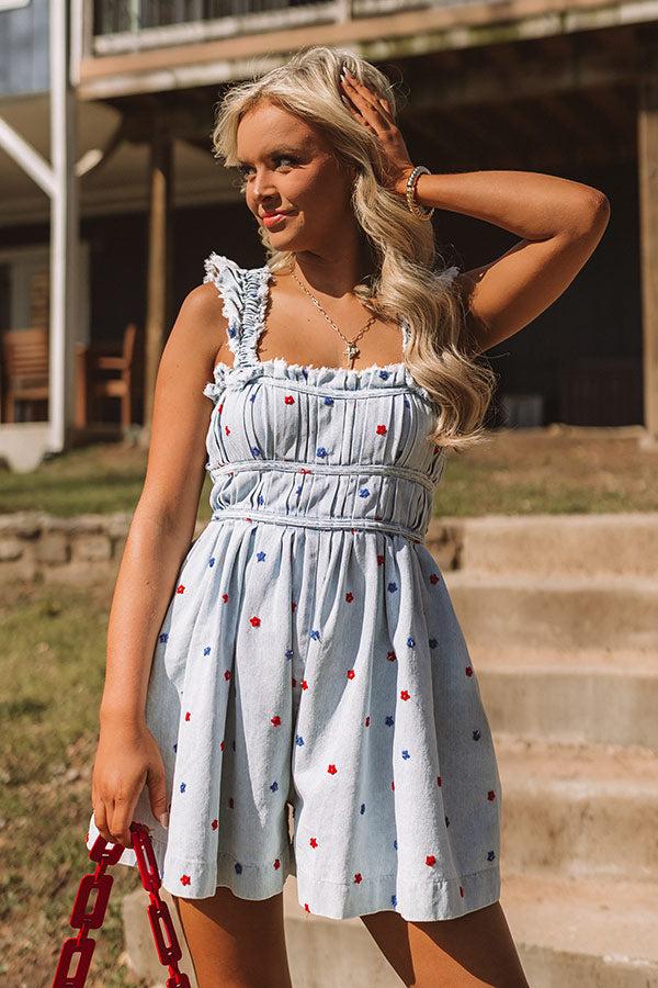 impressions Surrounded By The Starlight Embroidered Romper