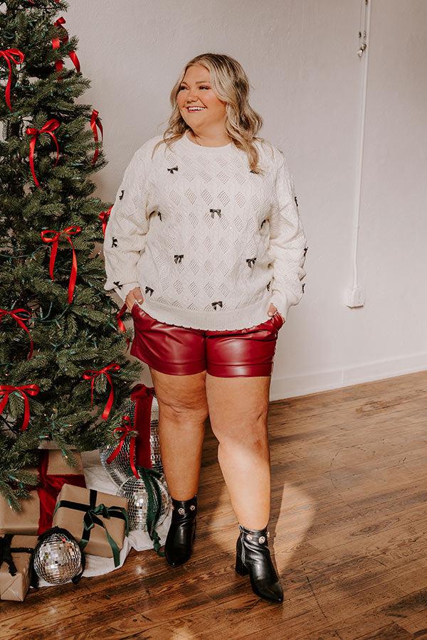 impressions Sweet As Can Be Cable Knit Sweater Curves