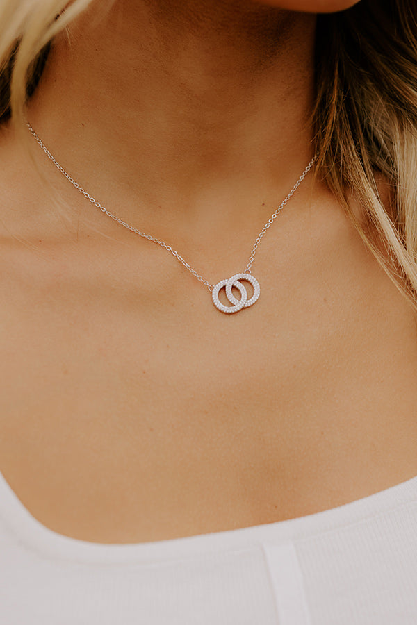 Impressions Sweet Smile Cubic Zirconia Necklace In Silver