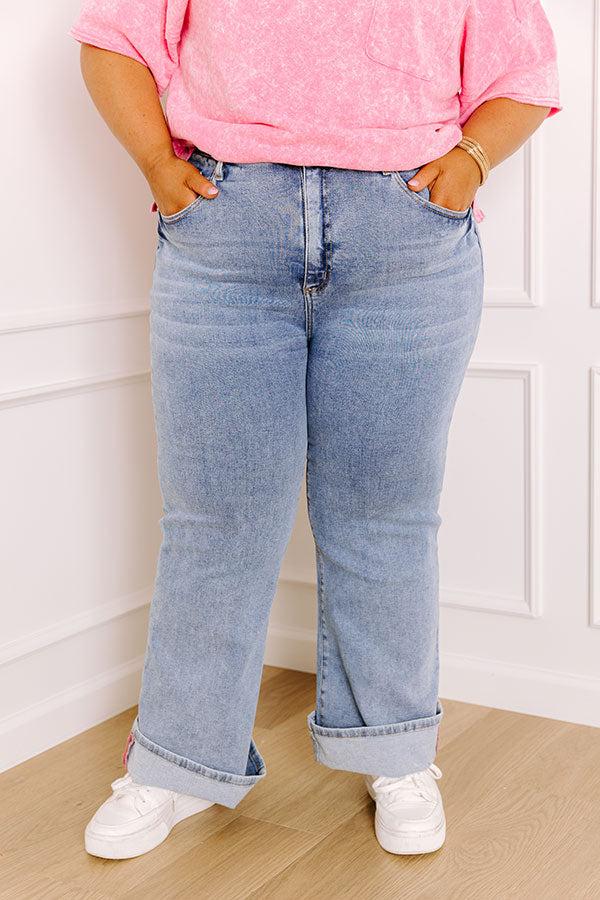 impressions The Amara High Waist Ankle Flare Jean Curves