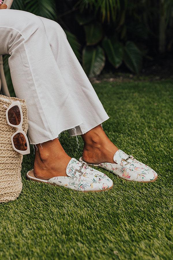 Impressions The Bridget Faux Leather Mule Loafer In Ivory
