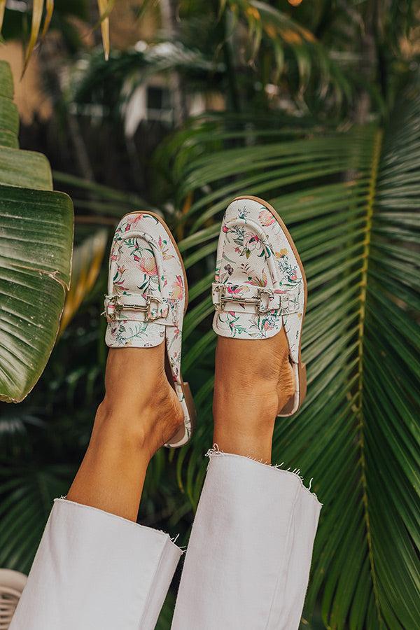 impressions The Bridget Faux Leather Mule Loafer In Ivory