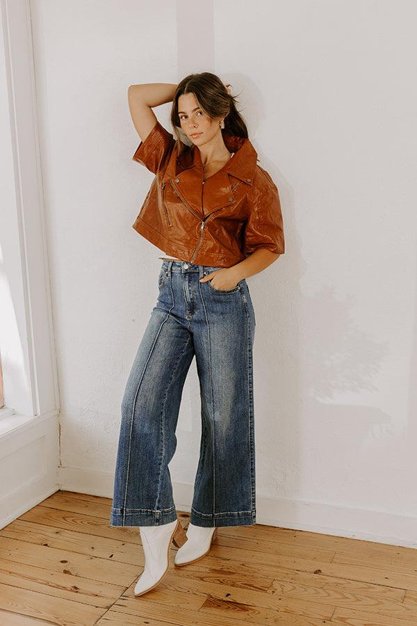 impressions The Carmen High Waist Wide Leg Jean in Medium Wash