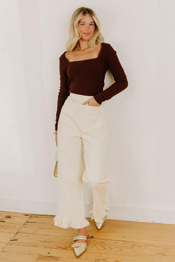 impressions The Cordelia High Waist Crop Jean in French Vanilla