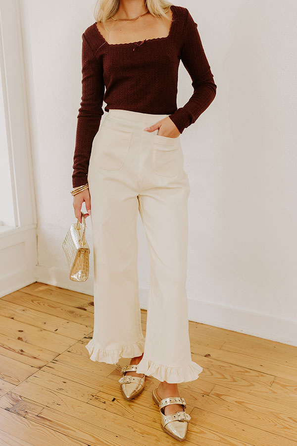 Impressions The Cordelia High Waist Crop Jean In French Vanilla