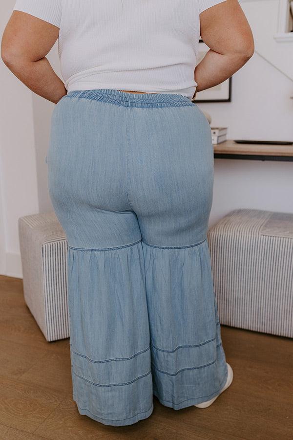 Impressions The Elizabeth High Waist Chambray Pants Curves