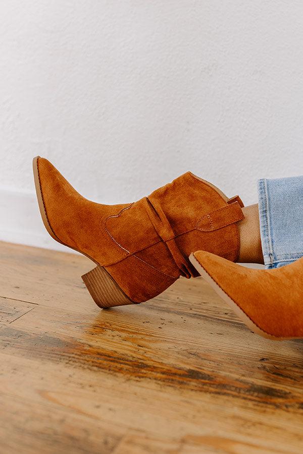 Impressions The Emerson Faux Suede Cowboy Boot In Maple