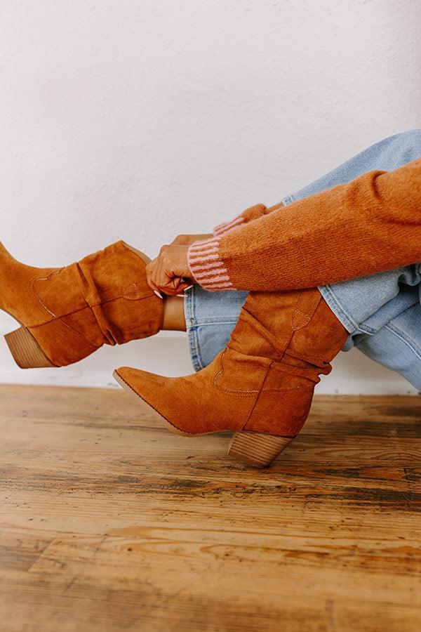 impressions The Emerson Faux Suede Cowboy Boot in Maple