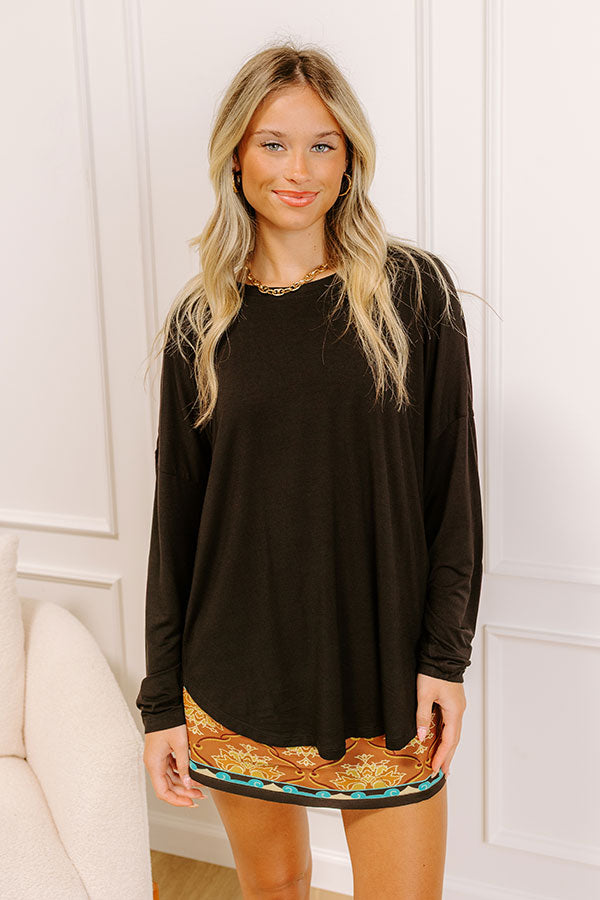 impressions The First Chill Long Sleeve Tee in Black