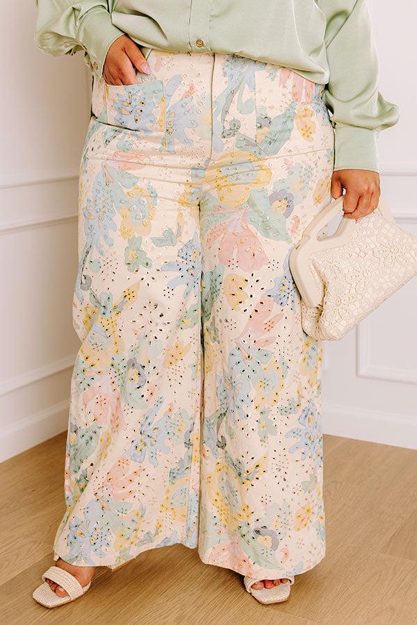 Impressions The Florence High Waist Floral Eyelet Pants Curves