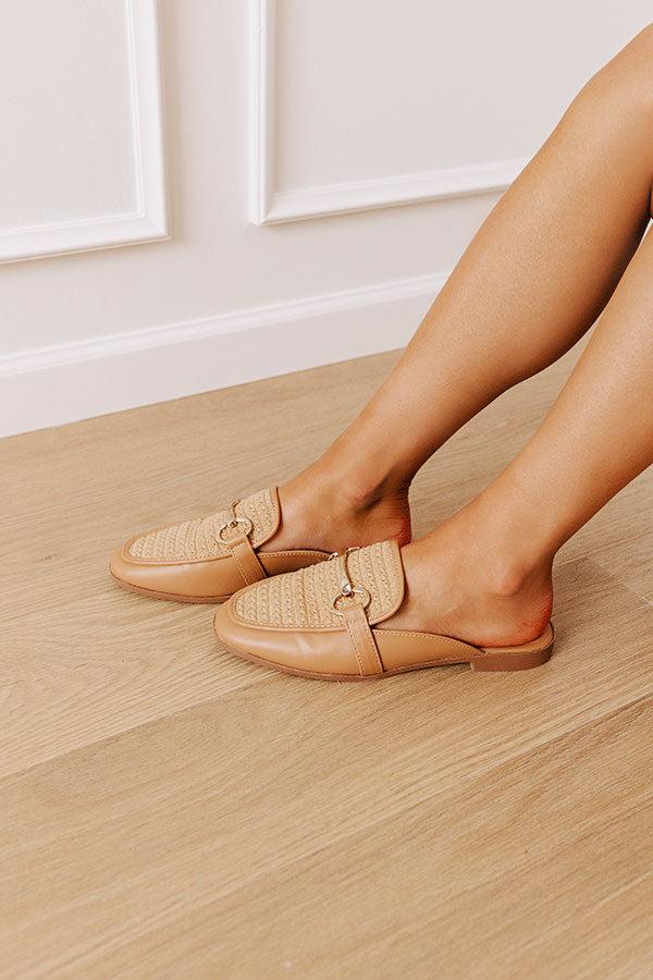 impressions The Hannah Faux Leather Mule Loafer in Tan