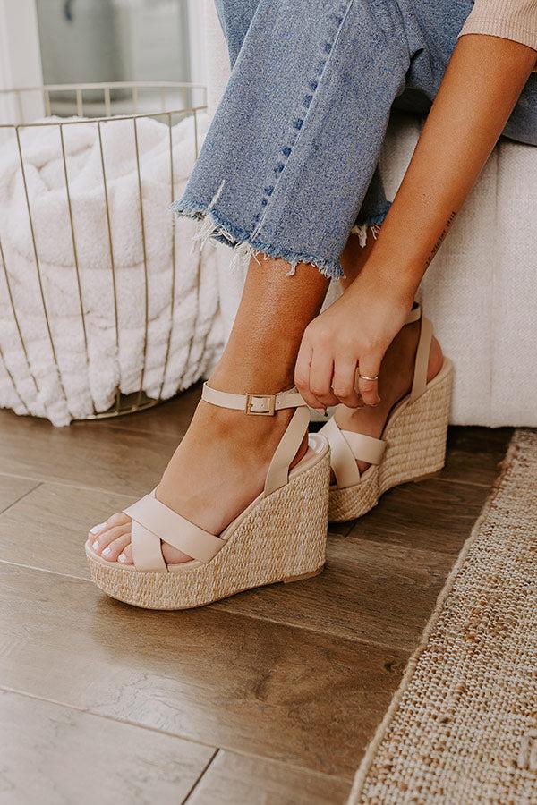 Impressions The Kendal Faux Leather Wedge In Natural