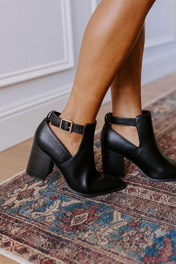 Impressions The Madelyn Faux Leather Bootie In Black