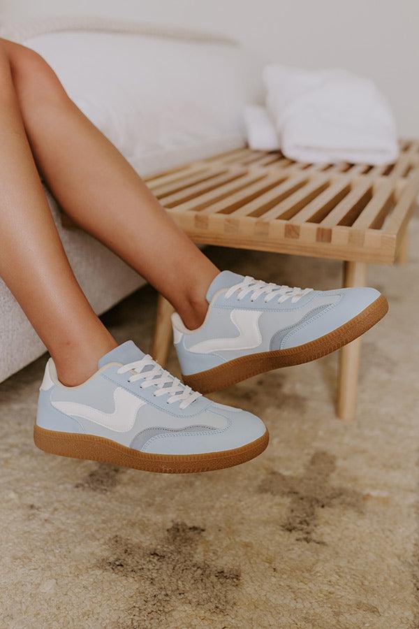 impressions The Miley Faux Leather Sneaker in Sky Blue