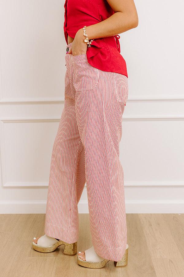 Impressions The Millie High Waist Stripe Wide Leg Jean