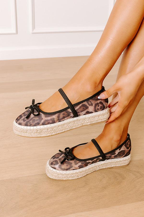 impressions The Olivia Mesh Espadrille Flats in Leopard