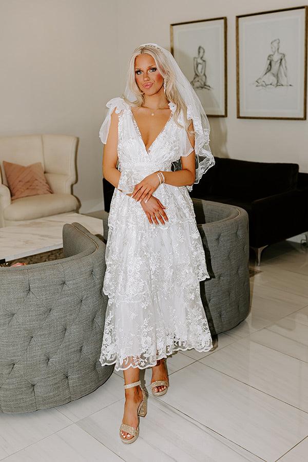 Impressions The Olivia Rose Embroidered Tiered Midi