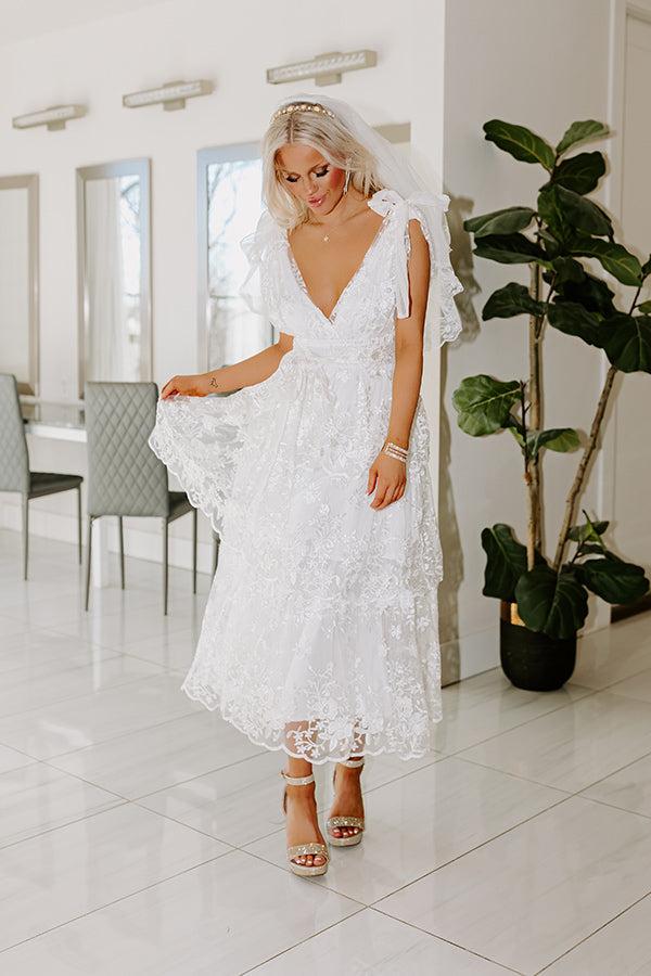 impressions The Olivia Rose Embroidered Tiered Midi