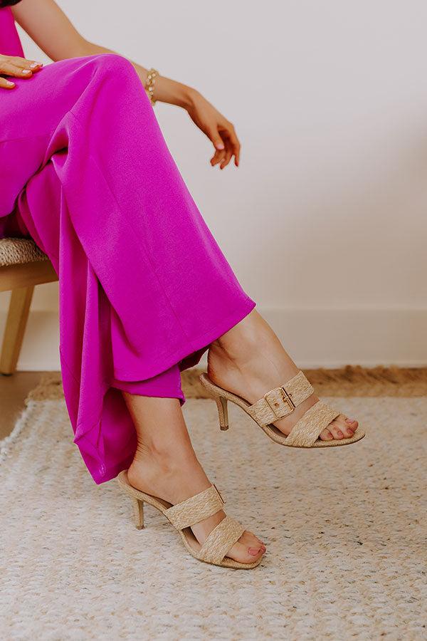 impressions The Rachel Raffia Woven Heel in Natural