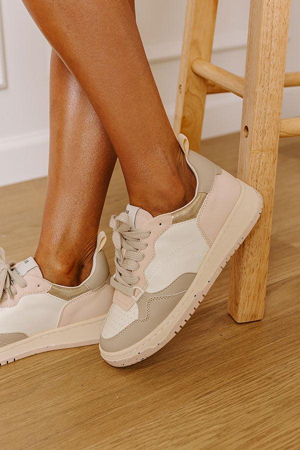 Impressions The Sadie Faux Leather Sneaker In Light Pink