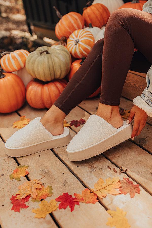 impressions The Serenity Sherpa Platform Slipper in Ivory
