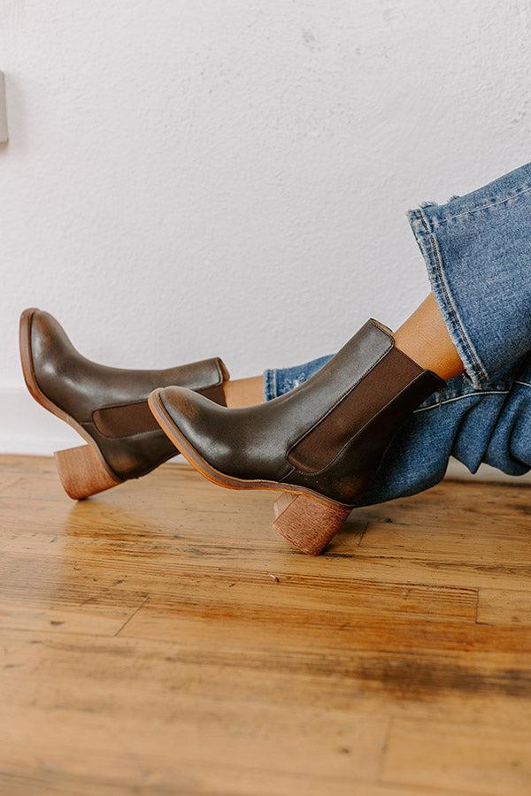 Impressions The Skylar Faux Leather Vintage Boot In Espresso