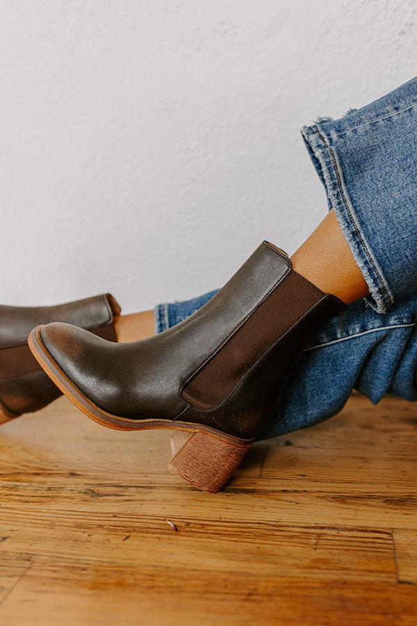Impressions The Skylar Faux Leather Vintage Boot In Espresso