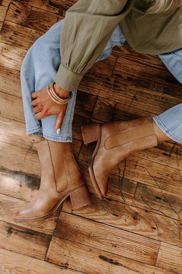 impressions The Skylar Faux Leather Vintage Boot in Tan