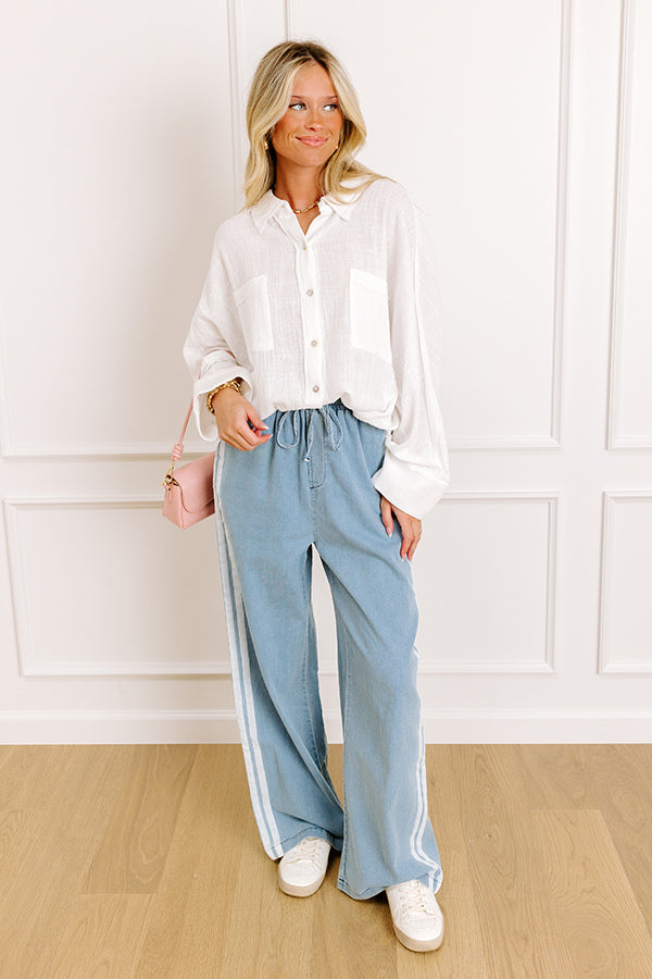 impressions The Sofia Midrise Wide Leg Pants in Ivory