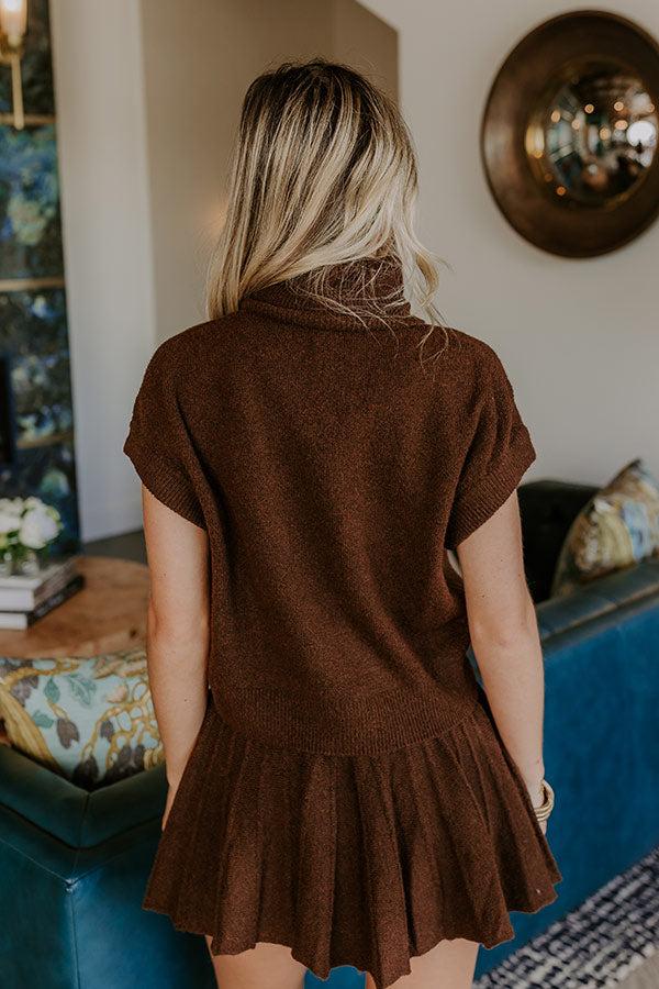 Impressions The Vineyard Affair Knit Top In Chocolate