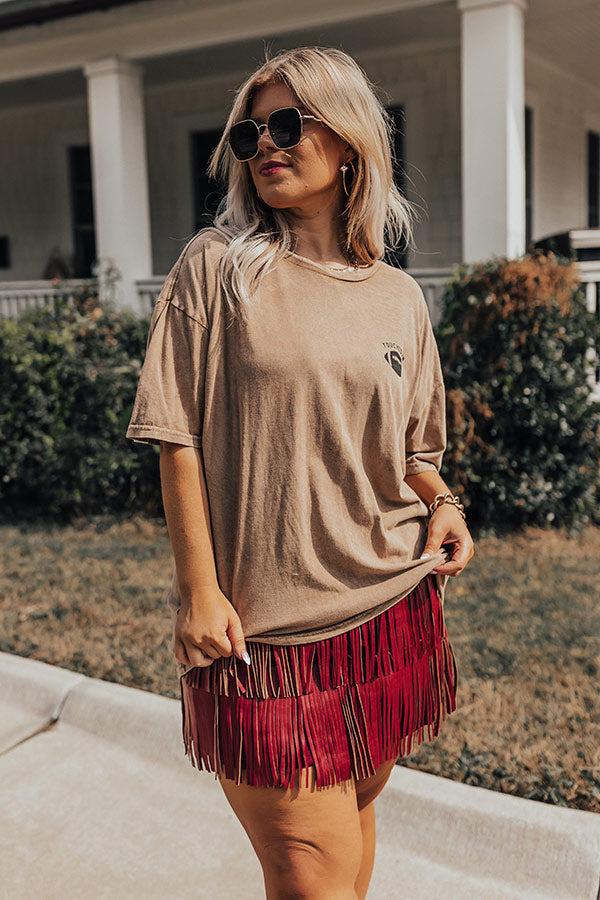 Impressions Touchdown Vintage Graphic Tee In Brown Curves