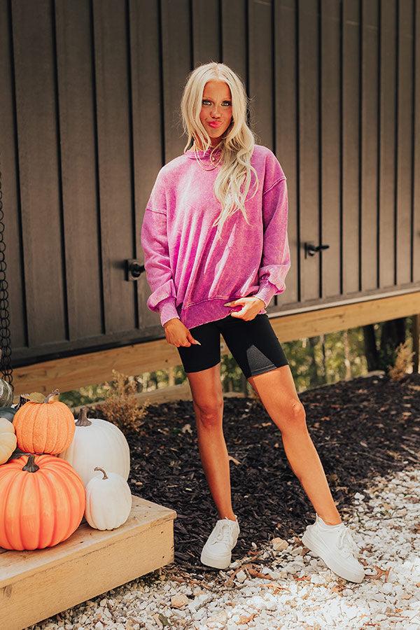 impressions Trailside Cutie Vintage Wash Sweatshirt in Orchid