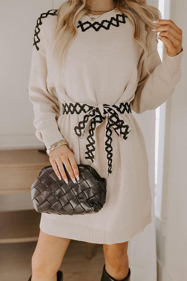 Impressions Tucson Brunch Embroidered Sweater Dress
