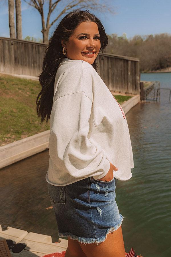 Impressions United And Chic Embroidered Sweatshirt Curves