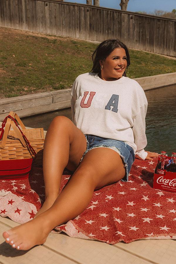 impressions United and Chic Embroidered Sweatshirt Curves