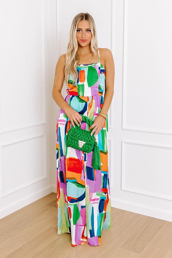 impressions Vacay Bound Satin Jumpsuit in Tangerine