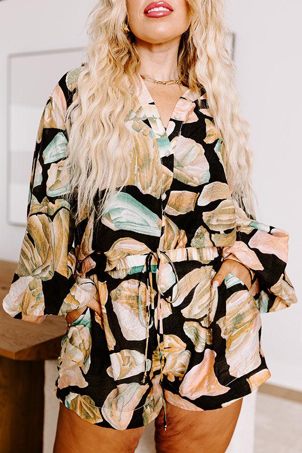 Impressions Vacay State Of Mind High Waist Shorts Curves