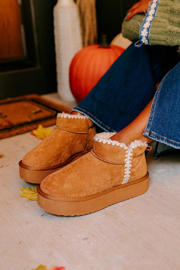 Impressions Vermont Vacay Faux Suede Platform Bootie In Camel