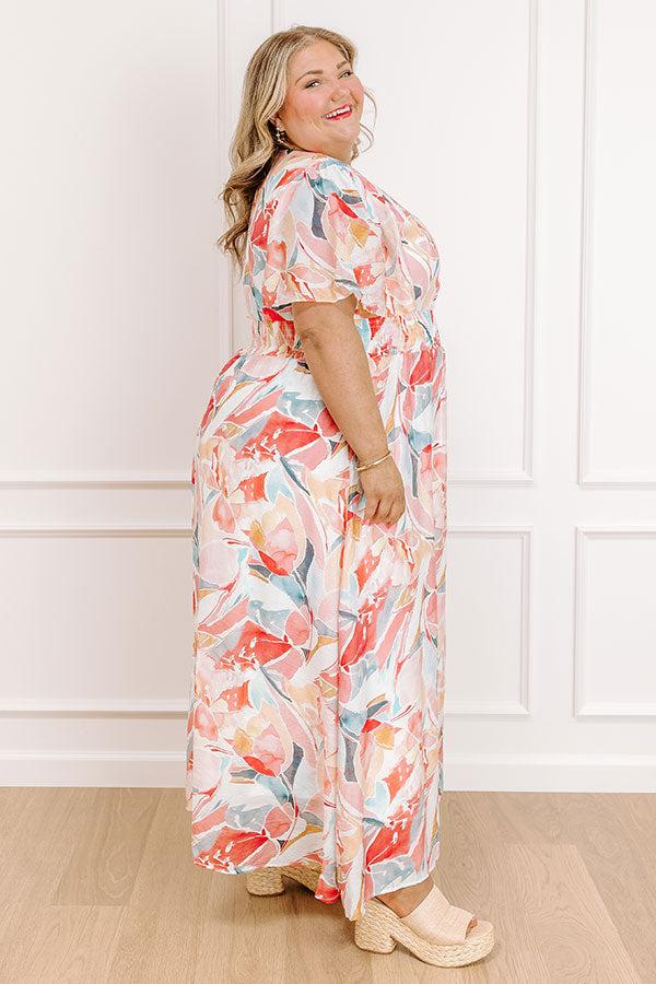 Impressions Vivid Vision Watercolor Maxi Dress Curves