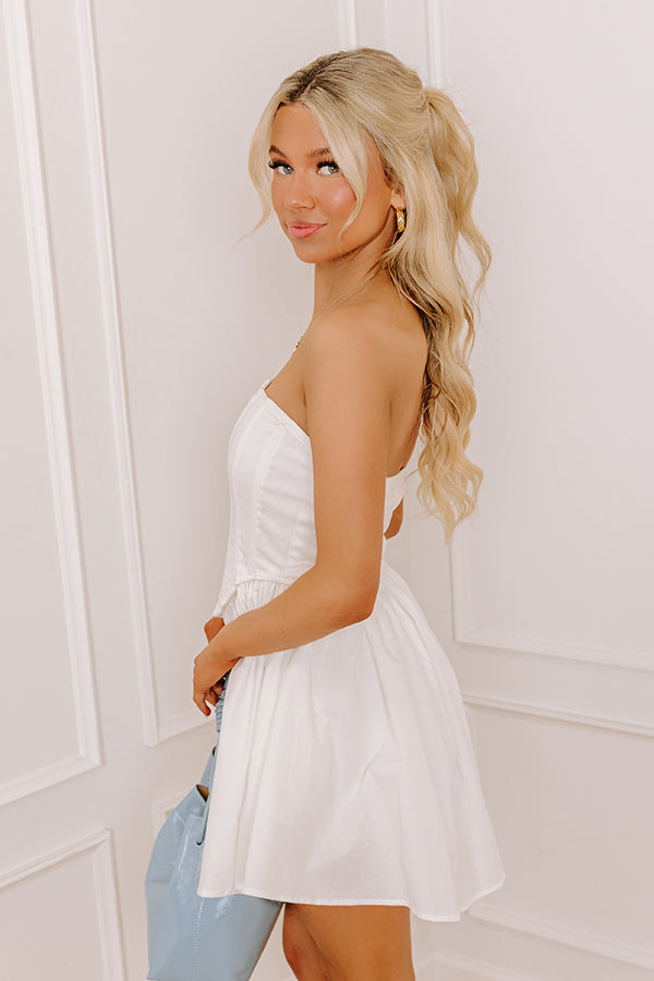 Impressions Whimsical Moment Corset Mini Dress In White