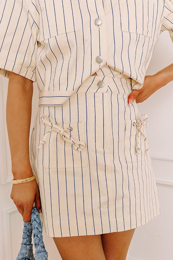 Impressions Yacht Party High Waist Denim Mini Skirt