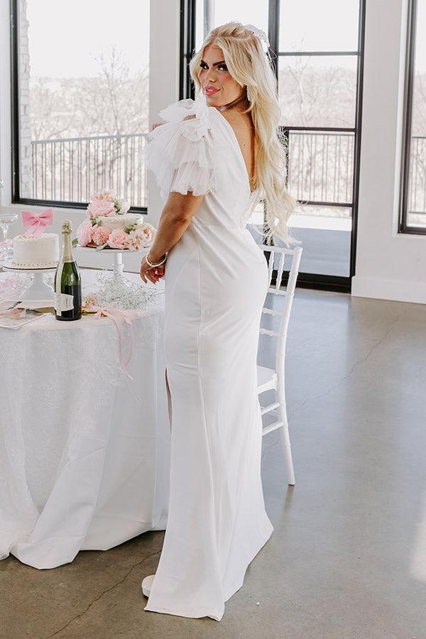 Impressions Yes To Forever Maxi Dress In White Curves