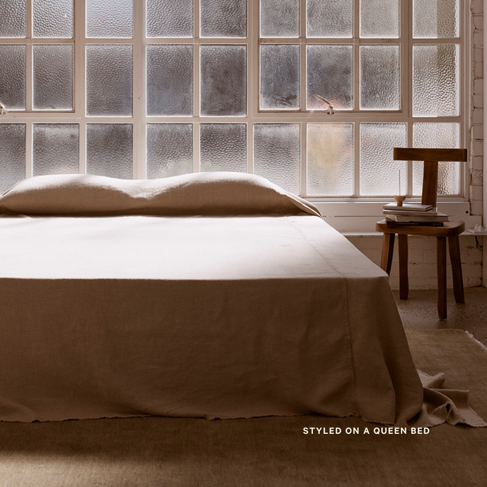 In Bed Heavy Linen Bed Covers