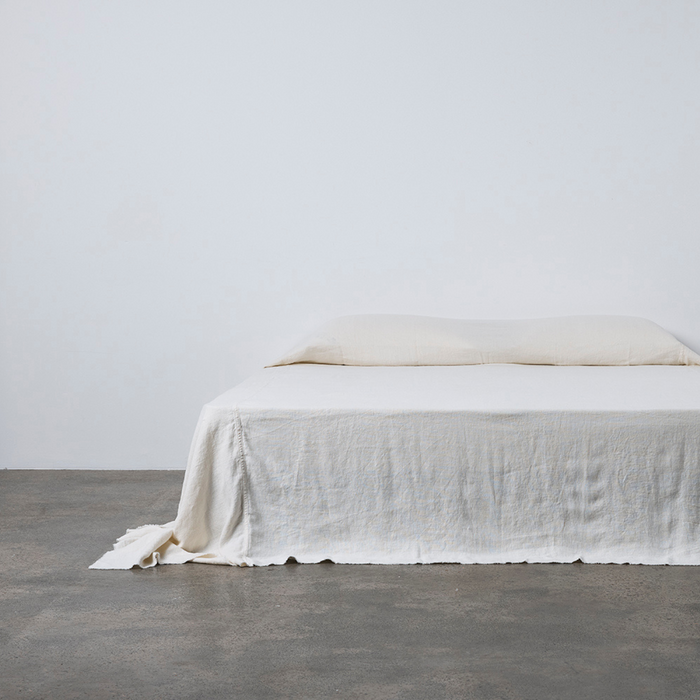 in bed Heavy Linen Bed Covers