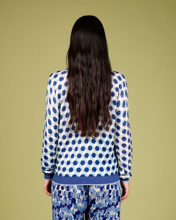 In Bed With You ABBSTRACT PRINT V NECK CARDIGAN COL.871