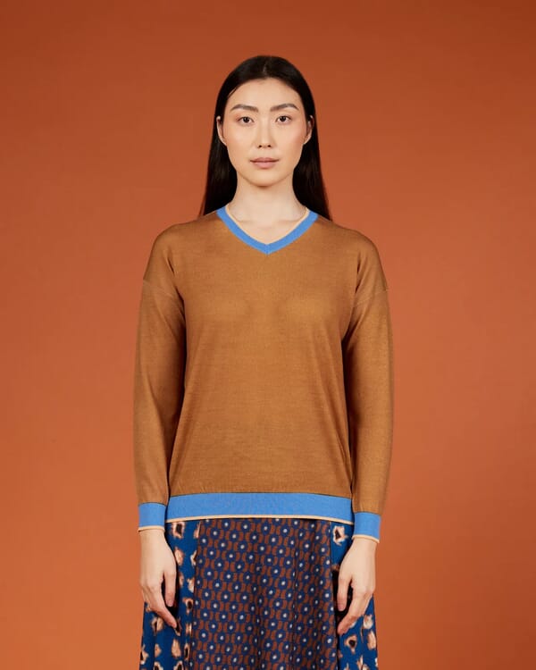 In Bed With You ABSTRACT PRINT BOAT NECK JUMPER COL.871