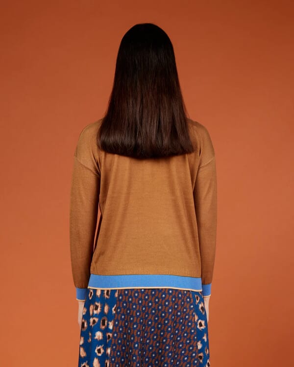 In Bed With You ABSTRACT PRINT BOAT NECK JUMPER COL.871