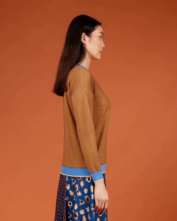 In Bed With You ABSTRACT PRINT BOAT NECK JUMPER COL.871